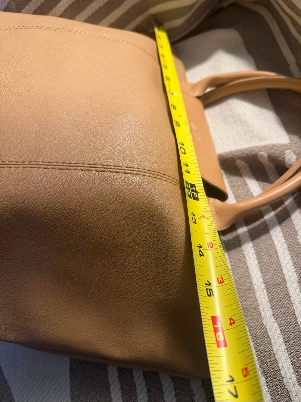 Longchamp Tan Leather Tote with Top Handles - Picture 8 of 8